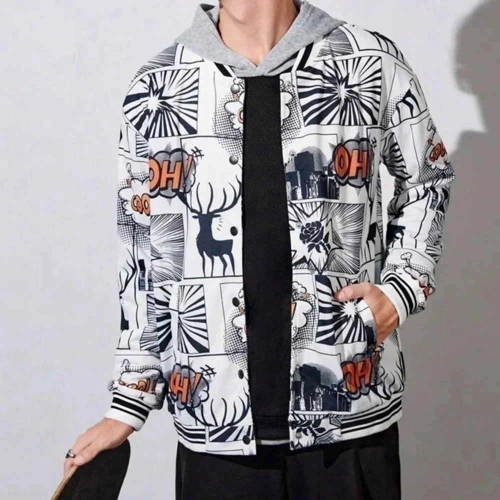 NWOT Men small comic jacket (A69) - Picture 2 of 4